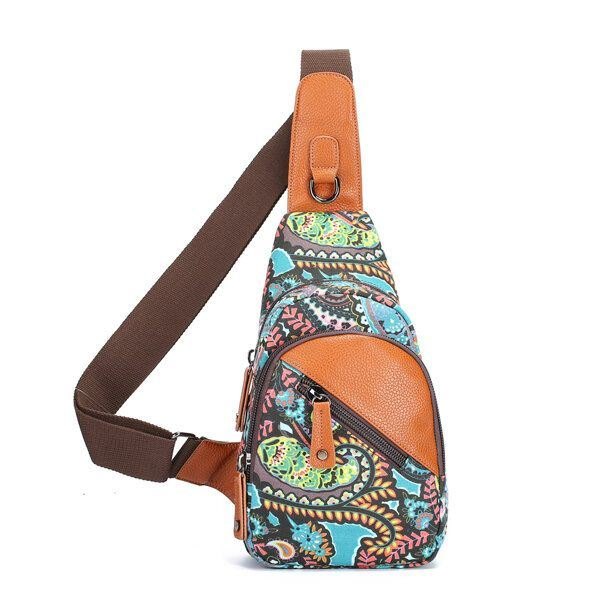 National Floral Summer Light Dame Brystveske Sling Bag Skulder Crossbody Bag