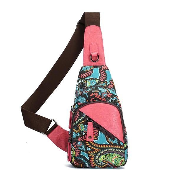 National Floral Summer Light Dame Brystveske Sling Bag Skulder Crossbody Bag