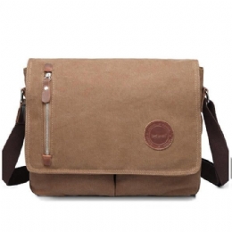 Skulderveske I Lerret For Herre Casual Messenger Bag Retro Laptop-veske