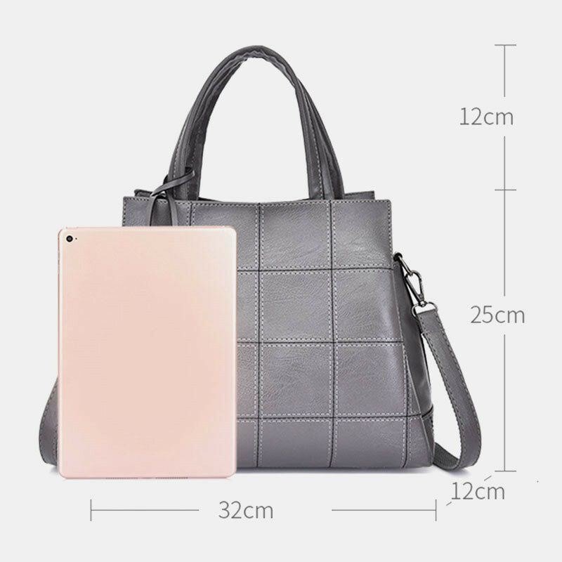 Solid Business Handbag Crossbody Bag Skulderveske For Kvinner