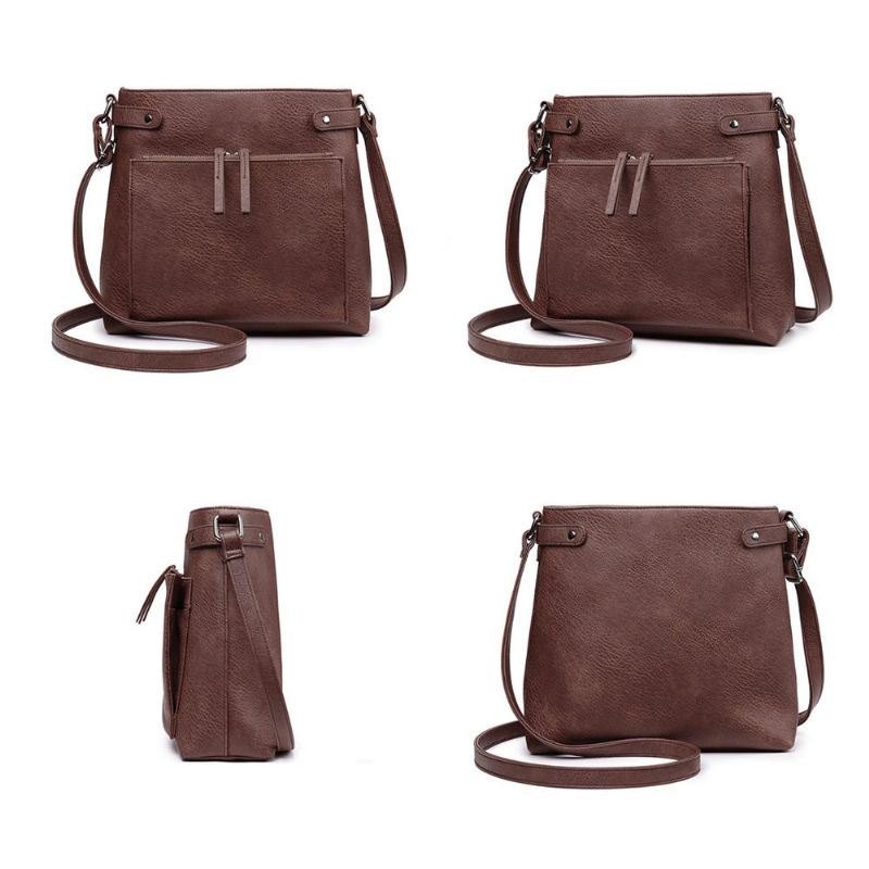 Solid Kortholder For Dame Multifunksjon Crossbody Bag