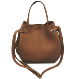 Todelt Dame Pu Leather Tote Håndveske Crossbody Bag Og Clutch Lommebok