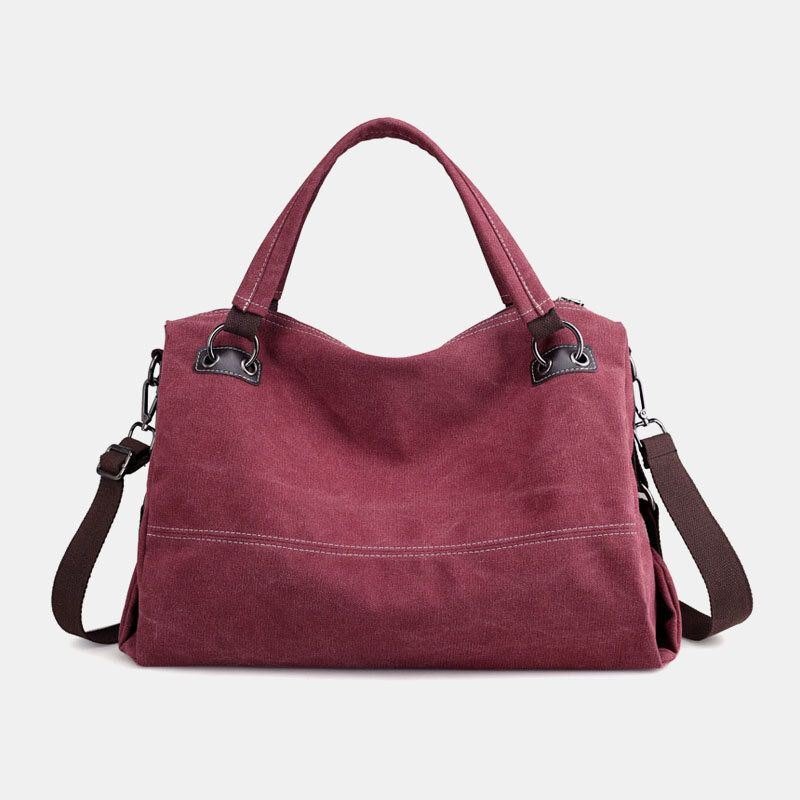 Uformelt Lerretsveske For Dame Multi-bære Crossbody-veske