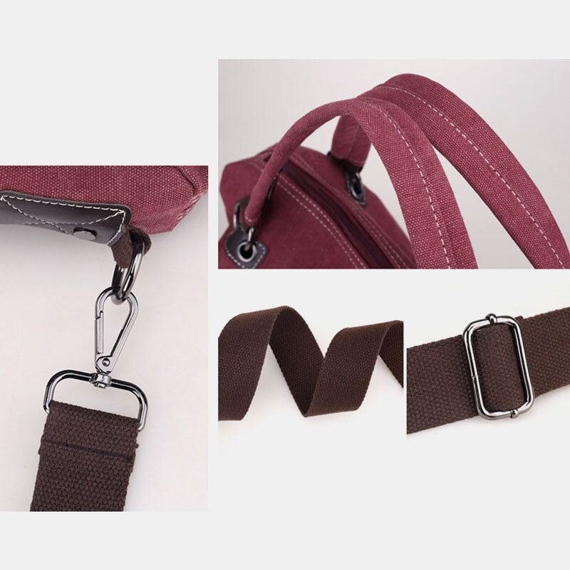 Uformelt Lerretsveske For Dame Multi-bære Crossbody-veske