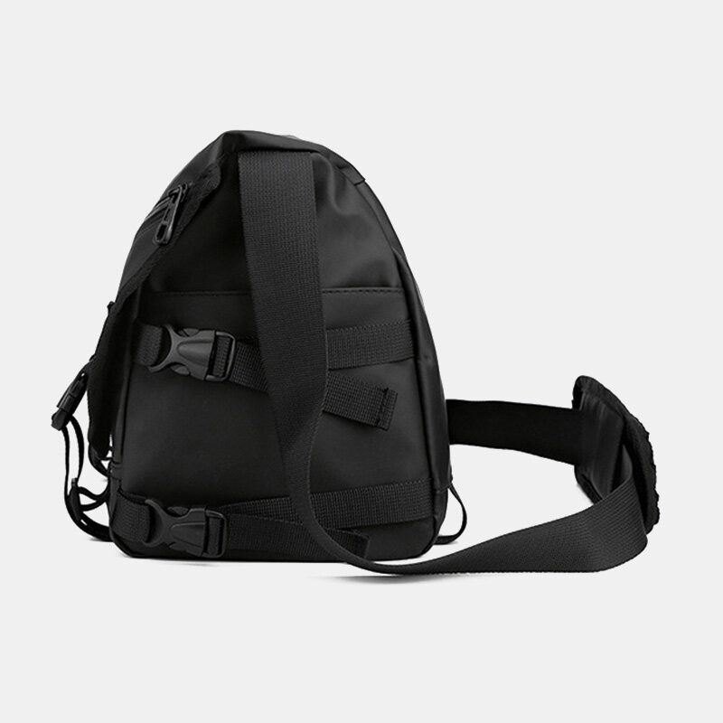 Unisex Herre Med Stor Kapasitet Rygg Anti-tyveri Lomme Crossbody Vesker Minimalistisk Spenne Nylon Messenger Bag Skulderveske