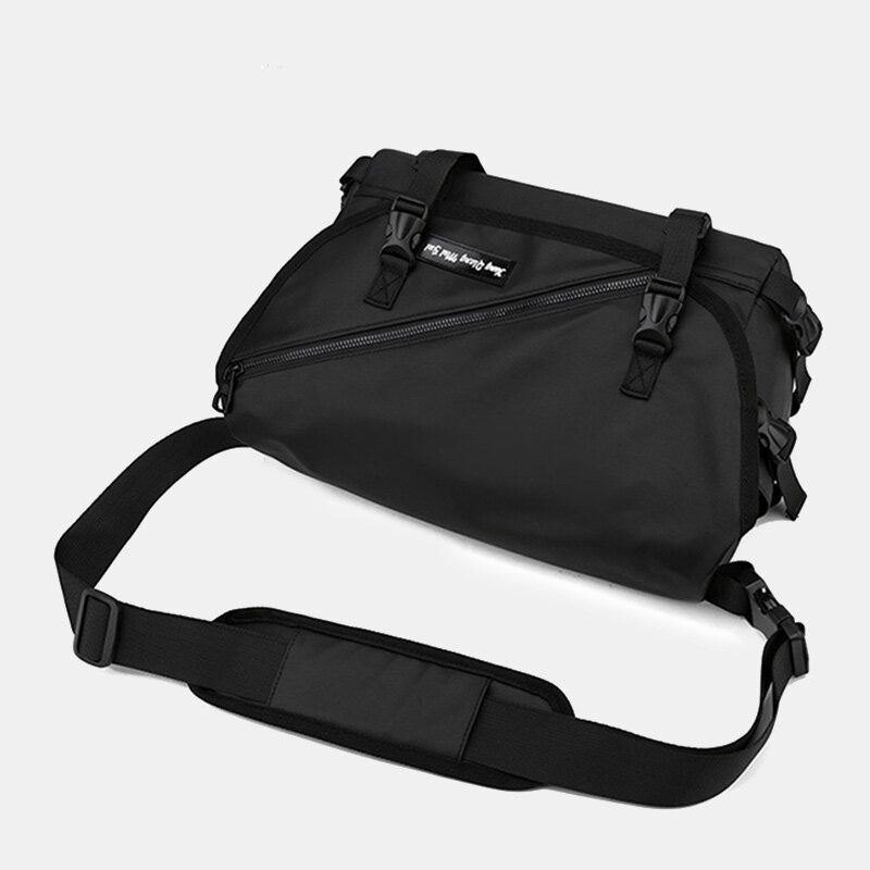 Unisex Herre Med Stor Kapasitet Rygg Anti-tyveri Lomme Crossbody Vesker Minimalistisk Spenne Nylon Messenger Bag Skulderveske