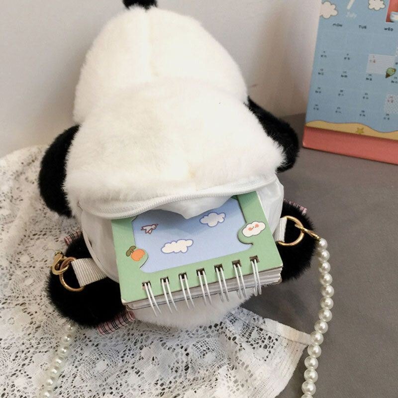 Vinter-ol For Dame Beijing 2022 Dacron Cute Panda Crossbody Bag Skulderveske