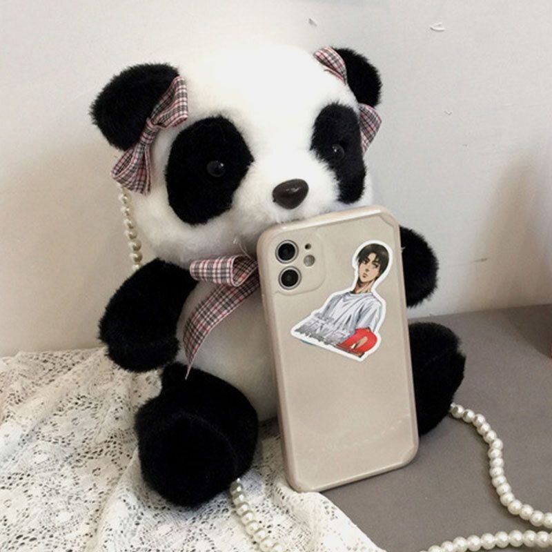 Vinter-ol For Dame Beijing 2022 Dacron Cute Panda Crossbody Bag Skulderveske