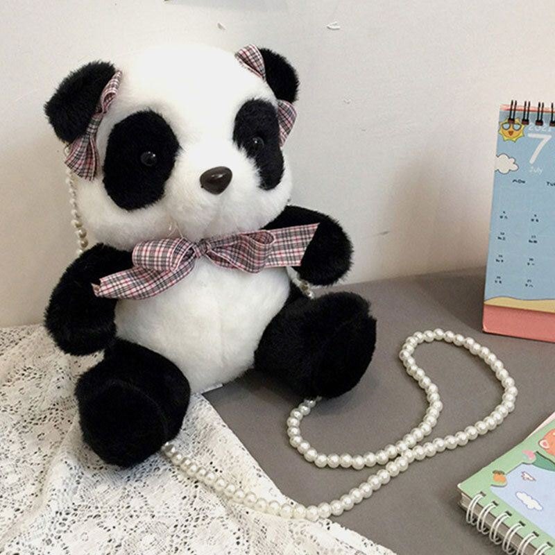 Vinter-ol For Dame Beijing 2022 Dacron Cute Panda Crossbody Bag Skulderveske