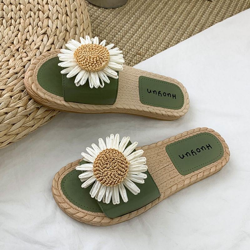 Dame Daisy Decor Bærbare Comfy Beach Slides Tøfler