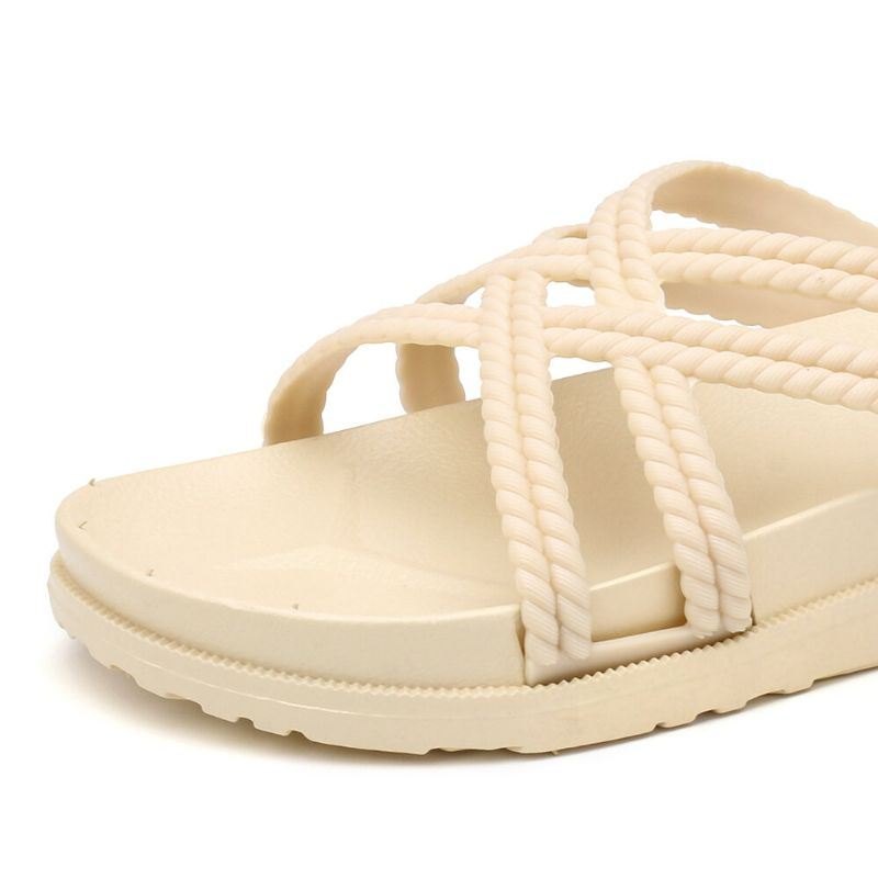 Dame Ensfarget Cross Band Home Flats Sandaler