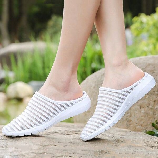 Dame Mesh Pustende Casual Hollow Out Sommer Slippersandaler