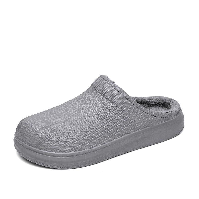 Herre Comfy Wide Fit Riund Toe Backless Easy Slip-on Hjemmetøfler