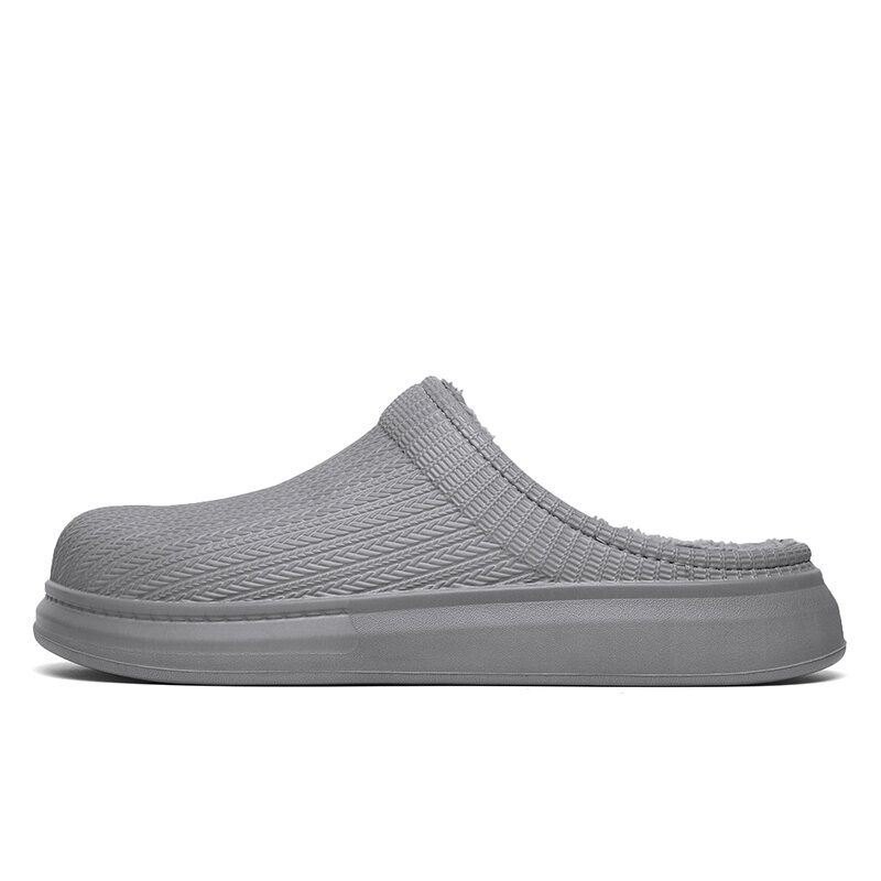 Herre Comfy Wide Fit Riund Toe Backless Easy Slip-on Hjemmetøfler