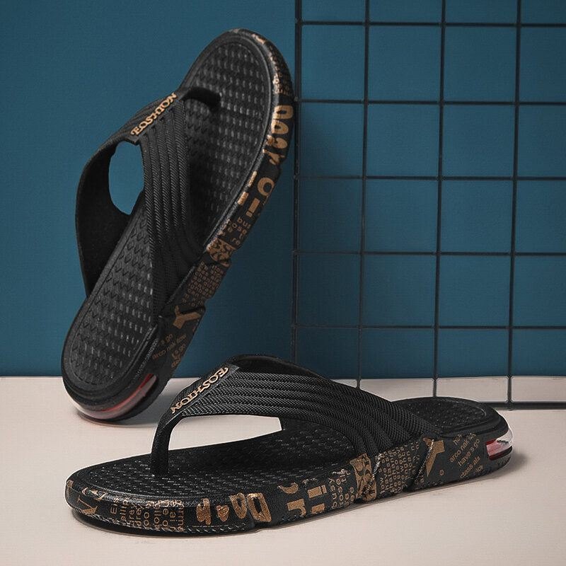 Herre Pustende Lett Myk Såle Flip Flops Casual Tøfler