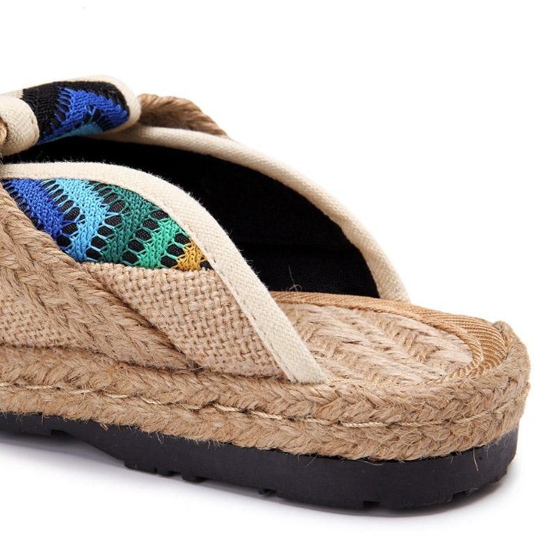 Regnbue-espadriller Lin Ryggløse Loafers For Kvinner