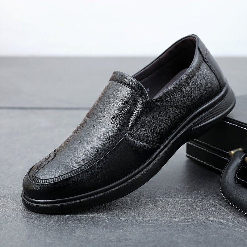 Herre Business Slip On Casual Daily Ekte Skinnsko