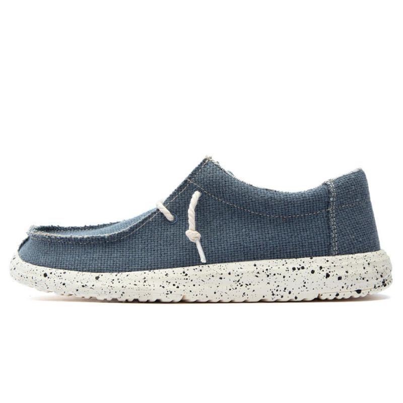 Herre Canvas Casual Weave Soft Sole Walking Loafers