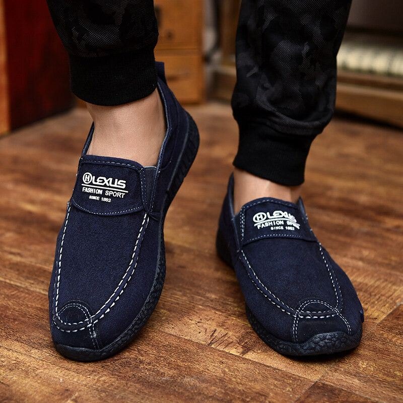 Herre Canvas Lette Myke Såler Casual Walking Loafers