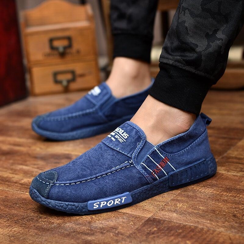 Herre Canvas Lette Myke Såler Casual Walking Loafers