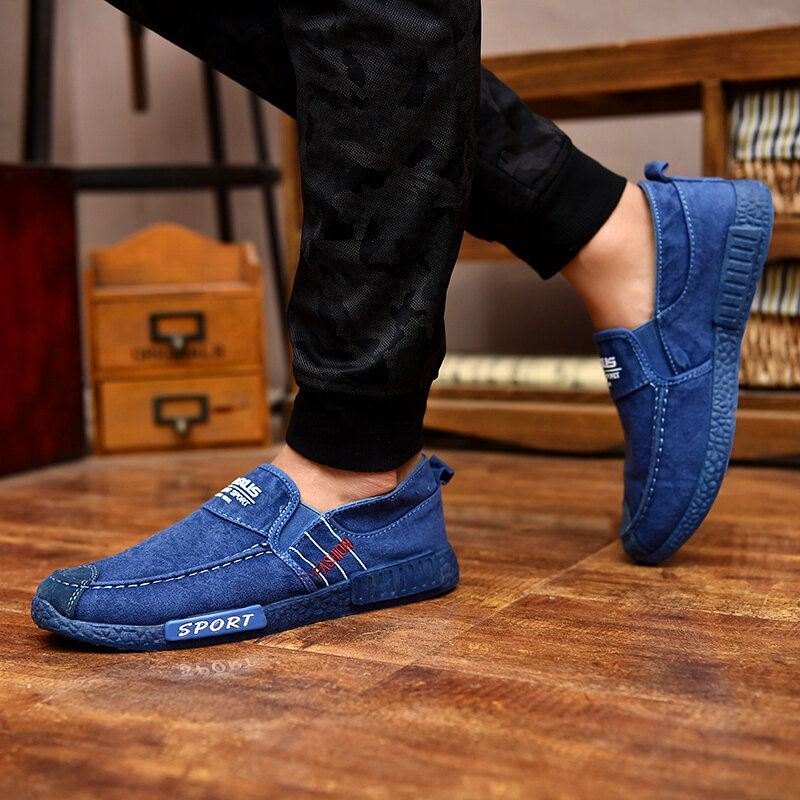 Herre Canvas Lette Myke Såler Casual Walking Loafers