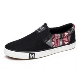 Herre Canvas Pustende Slip On Sklisikker Myke Casual Court Sko