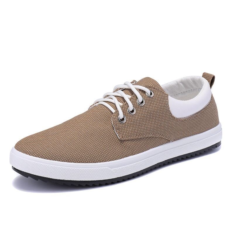 Herre Casual Canvas Loafers Snøring Driving Walking Flats