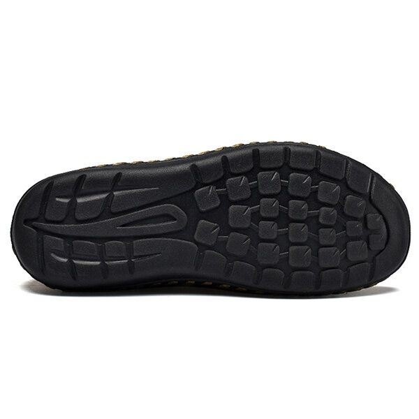 Herre Håndsøm Skinn Slip On Soft Sole Casual Sko