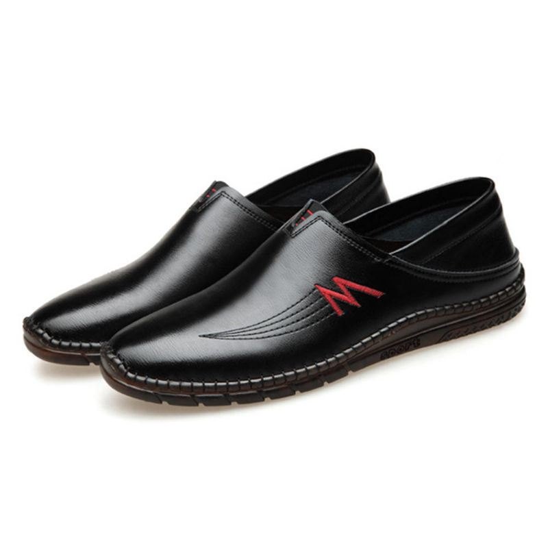 Herre Kuskinnsøm Myk Slip On Casual Loafers