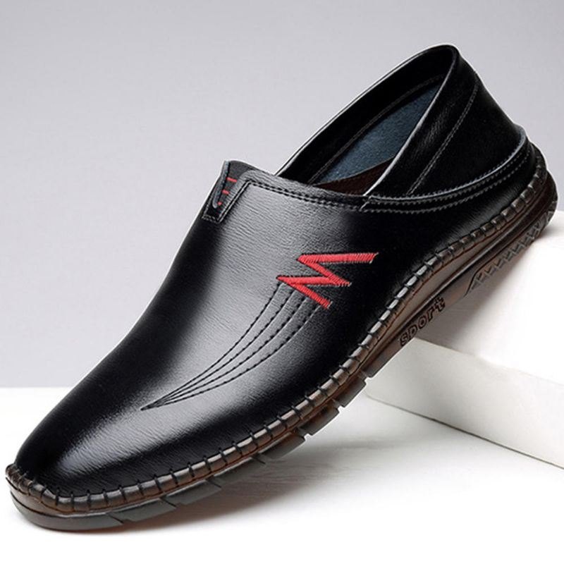 Herre Kuskinnsøm Myk Slip On Casual Loafers