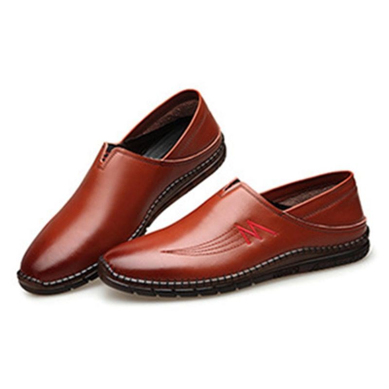 Herre Kuskinnsøm Myk Slip On Casual Loafers