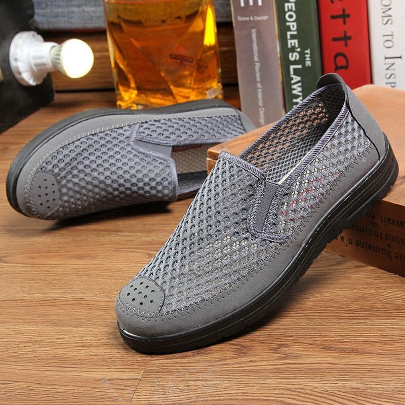 Herre Mesh Pustende Sklisikker Komfortabel Bunn Slip On Old Peking Casual Sko