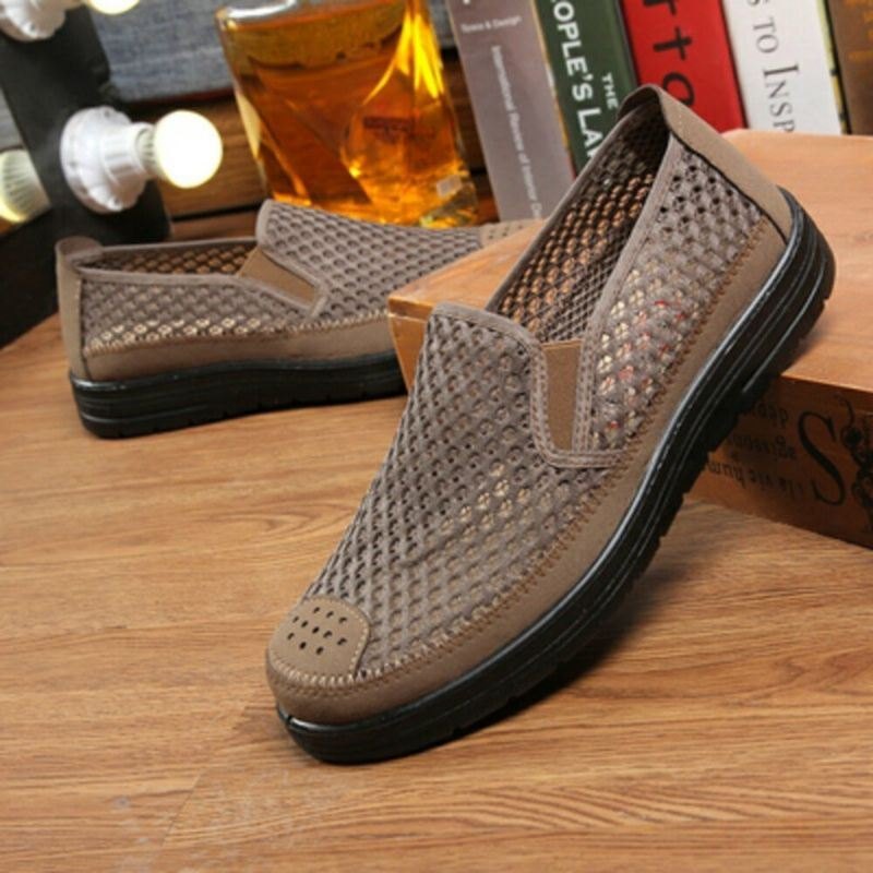 Herre Mesh Pustende Sklisikker Komfortabel Bunn Slip On Old Peking Casual Sko