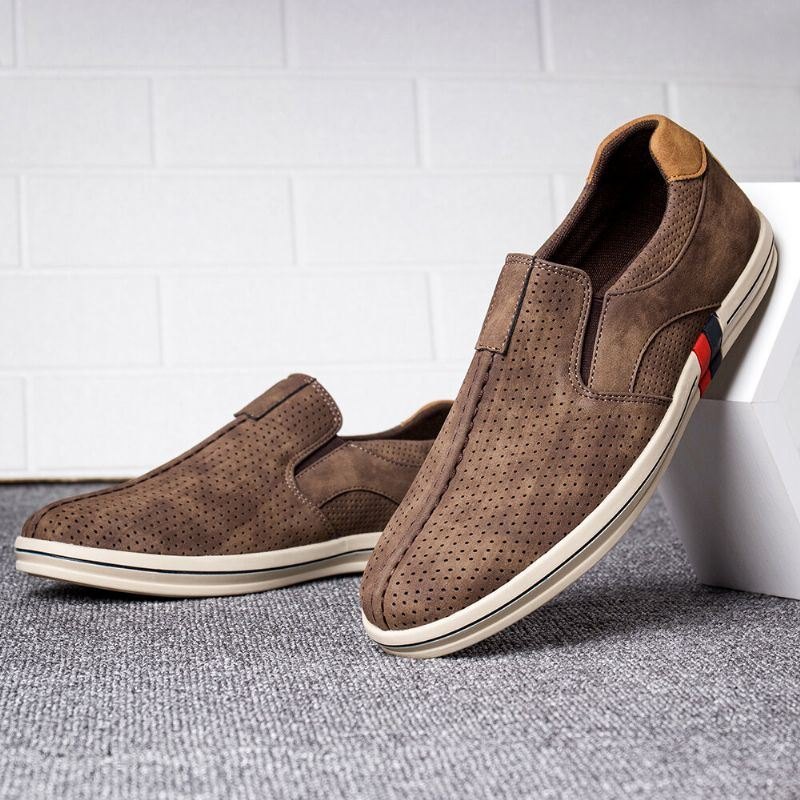 Herre Mikrofiber Myk Såle Casual Walking Loafers