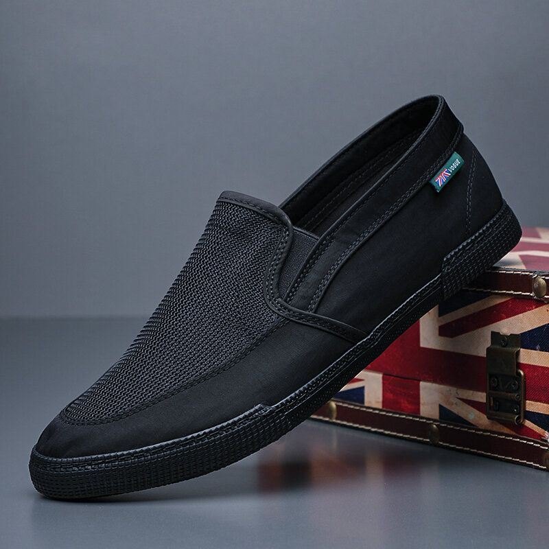 Herre Pustende Is Silke Sklisikker Behagelig Myk Såle Slip On Solid Casual Court Sko