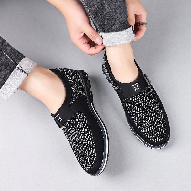 Herre Pustende Sklisikker Behagelig Myk Bunn Slip On Casual Business Loafers Sko