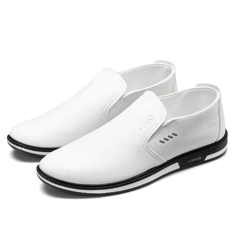 Herre Pustende Slip On Pu Leather Loafers Casual Business Sko