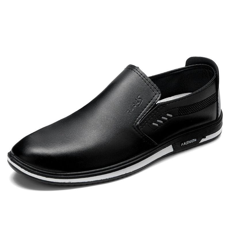 Herre Pustende Slip On Pu Leather Loafers Casual Business Sko