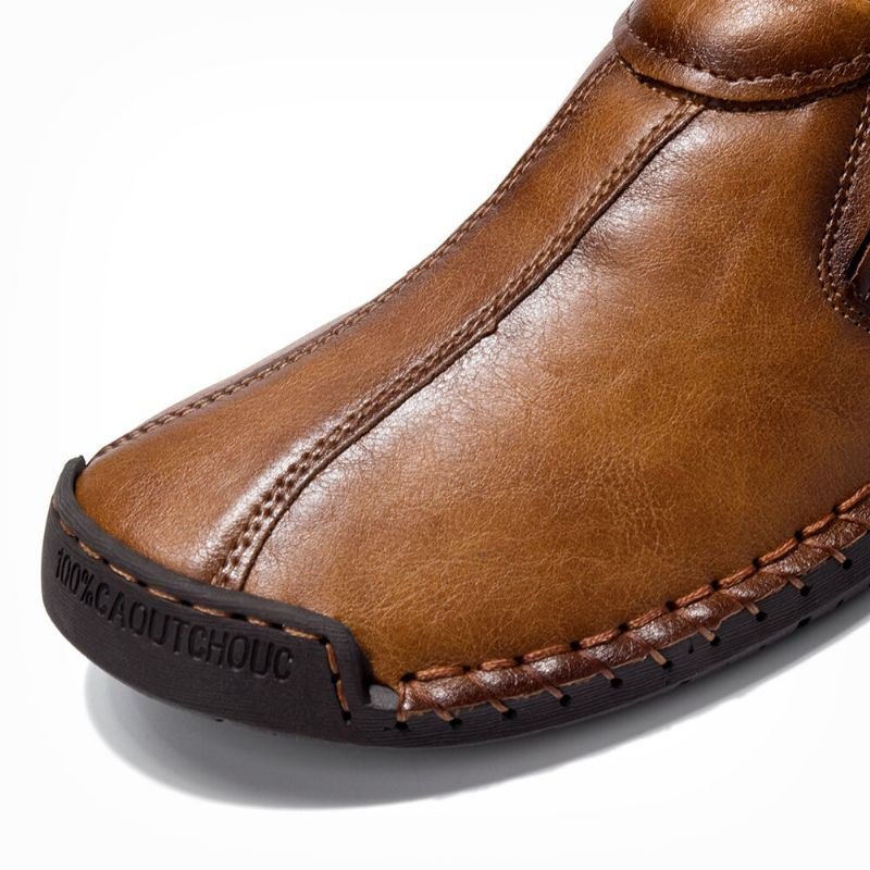 Herre Retro Mikrofiberskinn Sklisikker Myk Såle Slip On Casual Sko