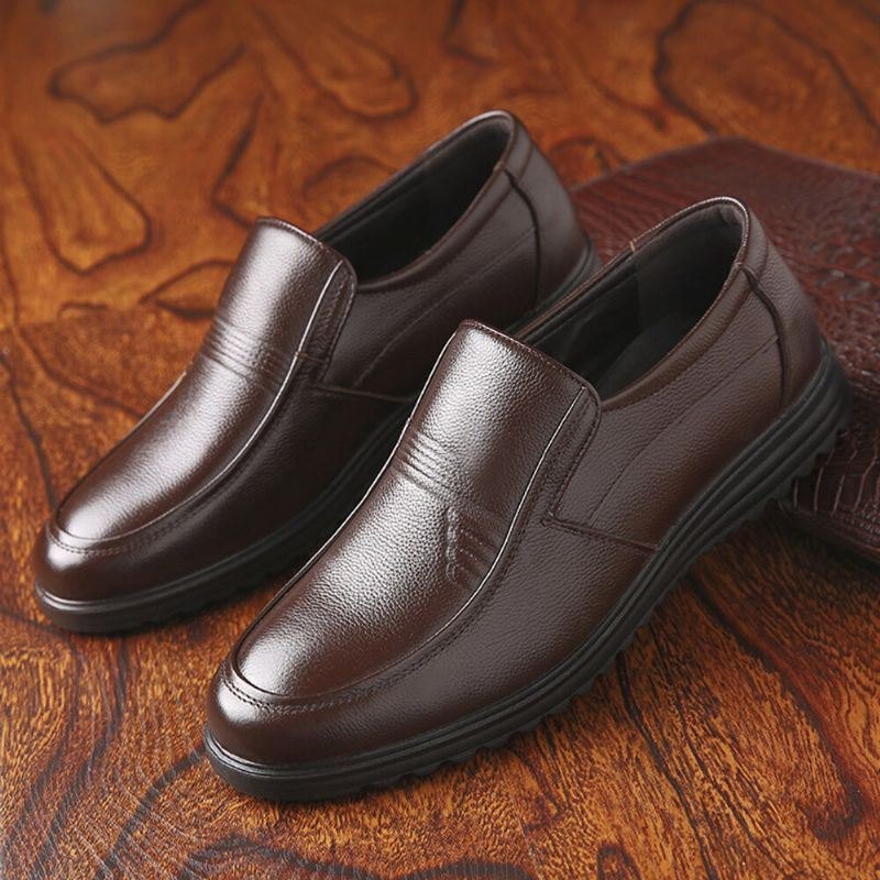 Herre Rund Toe Comfort Slip On Business Casual Loafers Bomullssko