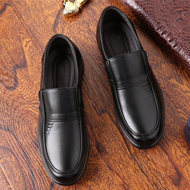 Herre Rund Toe Comfort Slip On Business Casual Loafers Bomullssko