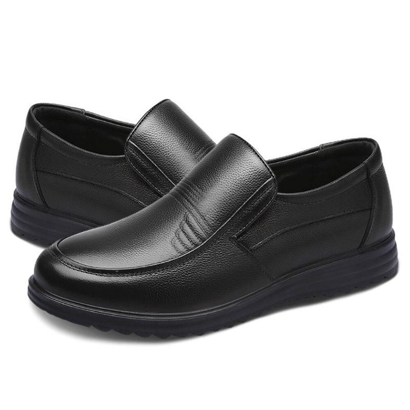 Herre Rund Toe Comfort Slip On Business Casual Loafers Bomullssko