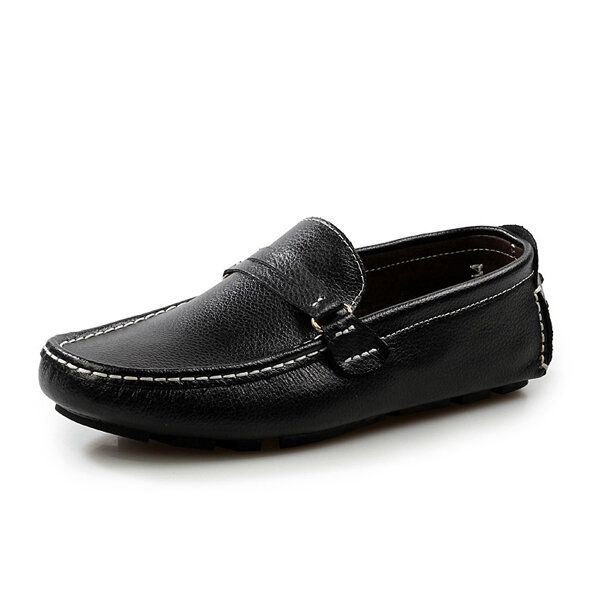 Herre Skinn Uformell Kjøring Utendørs Soft Flats Loafers Sko