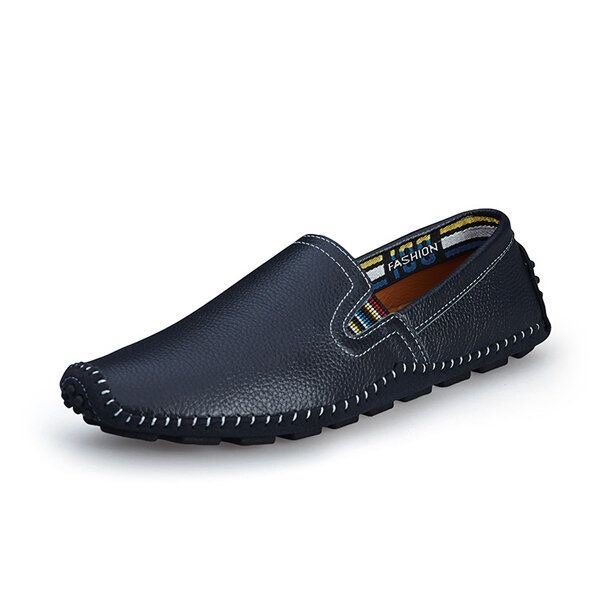 Herre Skinn Uformell Utendørs Kjøre Slip On Flats Loafers Sko