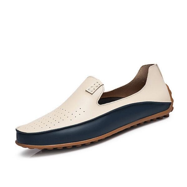 Herre Sko Utendørs Casual Rund Toe Slip On Pustende Flats