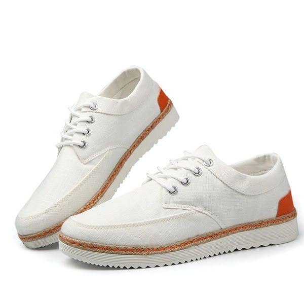 Herre Sneakers Canvas Causal Outdoor Sport Flat Komfortable Oxfords Sko