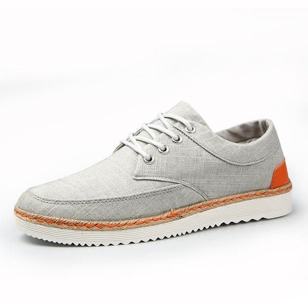 Herre Sneakers Canvas Causal Outdoor Sport Flat Komfortable Oxfords Sko