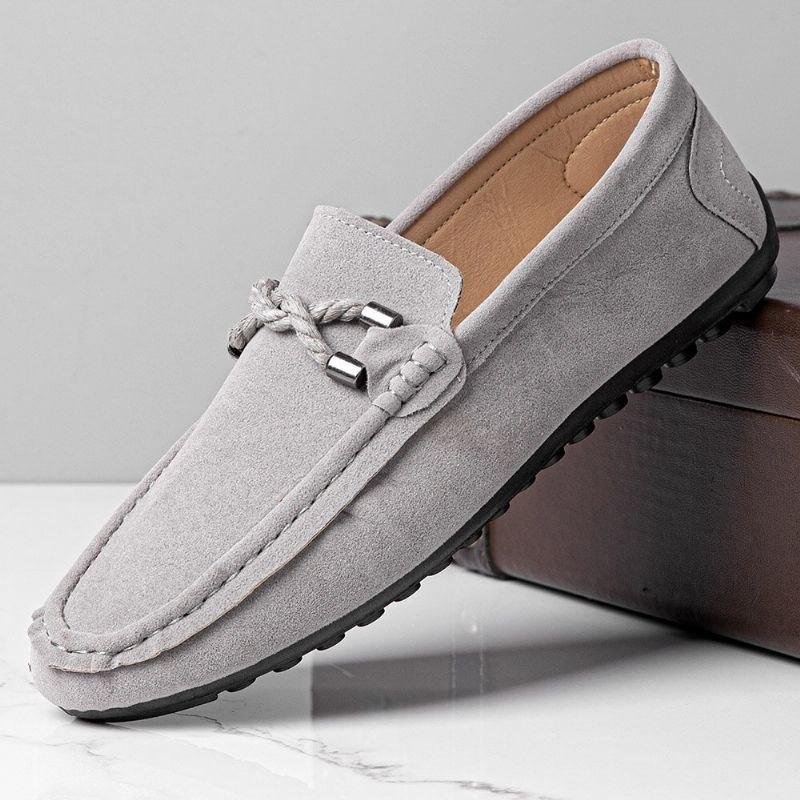 Herre Soft Soled Driving Canvas Slip On Casual Loafers Sko