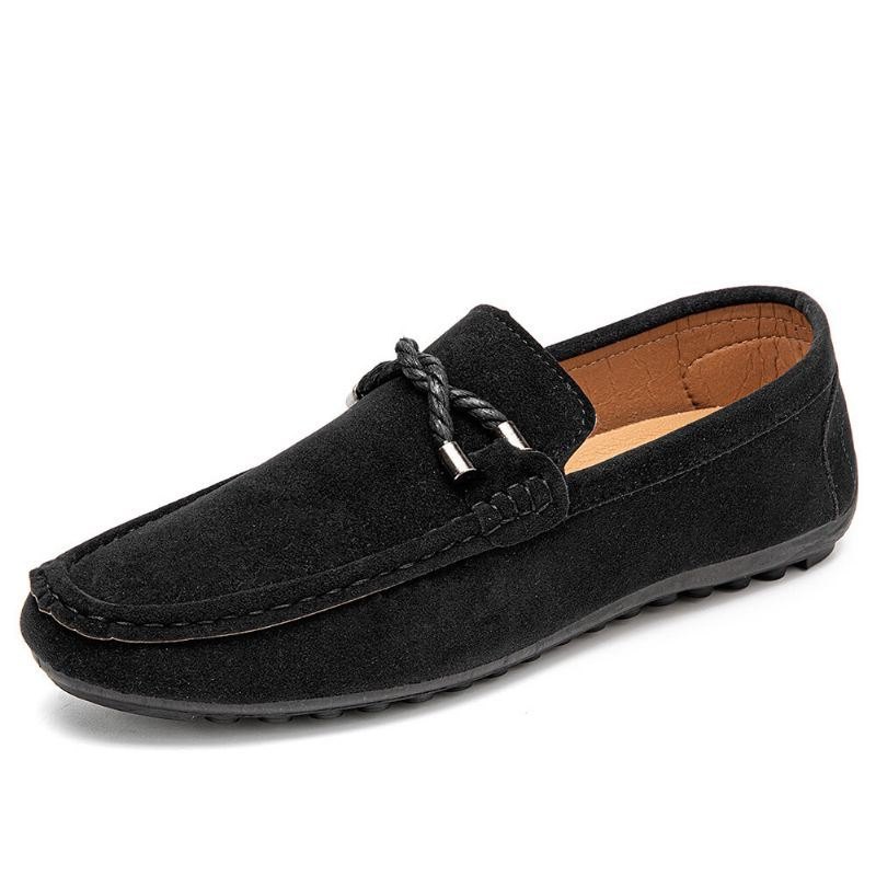 Herre Soft Soled Driving Canvas Slip On Casual Loafers Sko