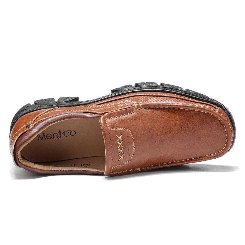 Herre Stricing Slip On Business Casual Skinnsko